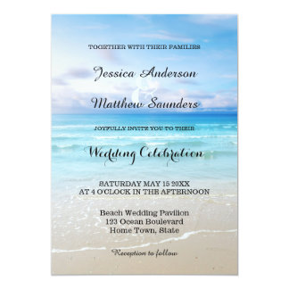 Colorful Beach Wedding Invitation
