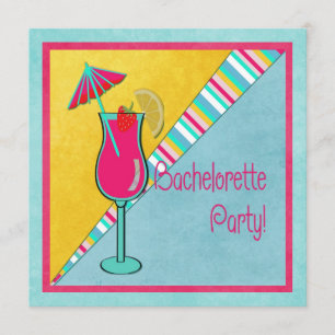 Colorful Beachtime Bachelorette Party Invitation