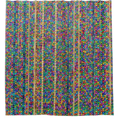 Colorful Beads Pattern Shower Curtain