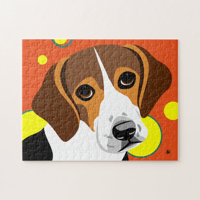 Colorful Beagle Dog Puzzles (Horizontal)