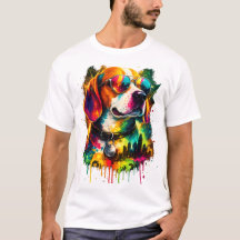 Colorful Beagle Dog Sunglasses Pop Art T-Shirt