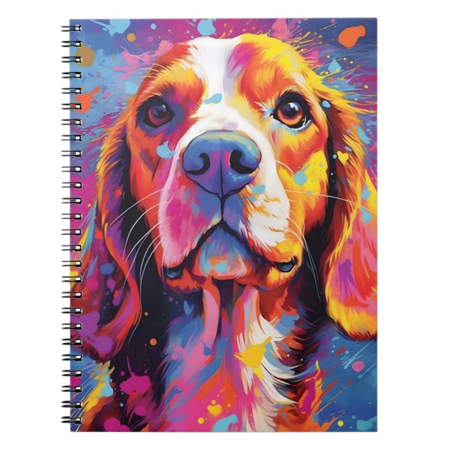 Colorful Beagle Notebook (Front)