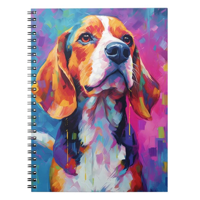 Colorful Beagle Notebook (Front)