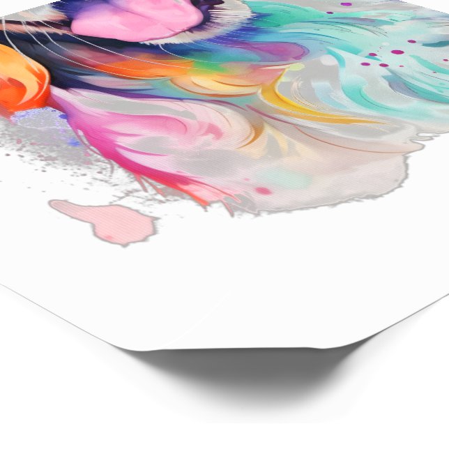  Colorful Beagle Temporary Tattoo (Angled)