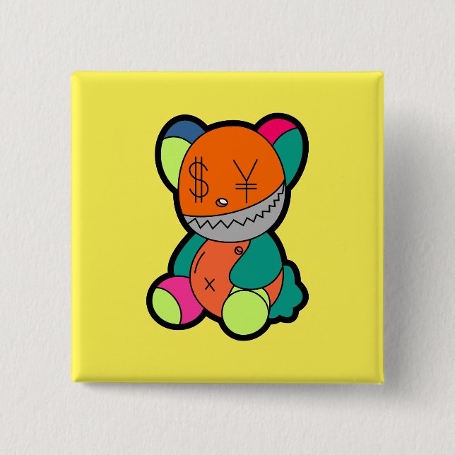 Colorful bear button (Front)
