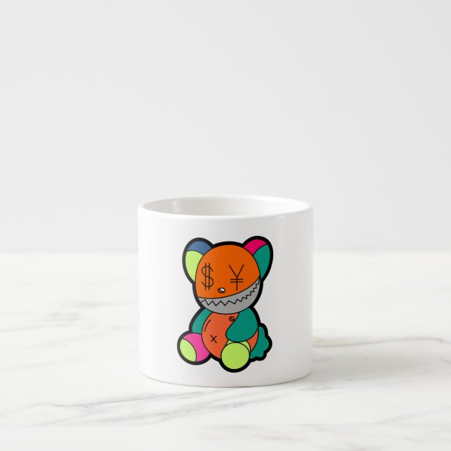 Colorful bear espresso cup (Front)