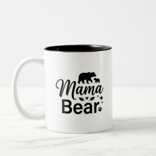 Colorful Bear Mama Coffee Mug Two-Tone Stylish