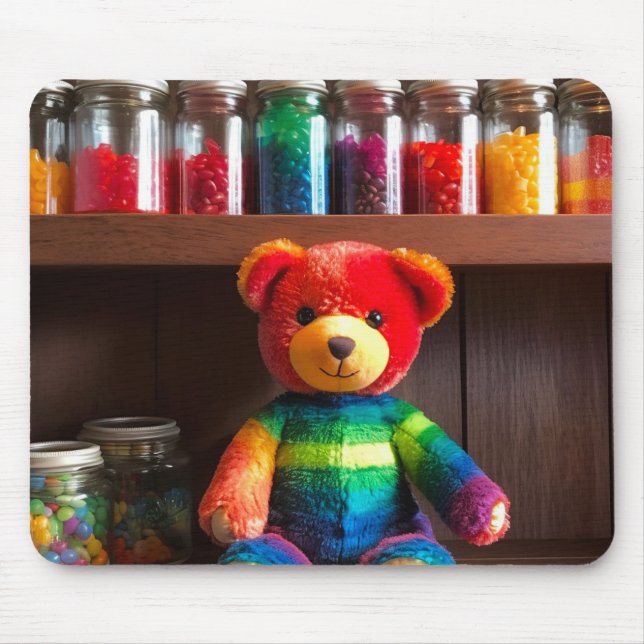 Colorful Bear Mouse Pad (Front)