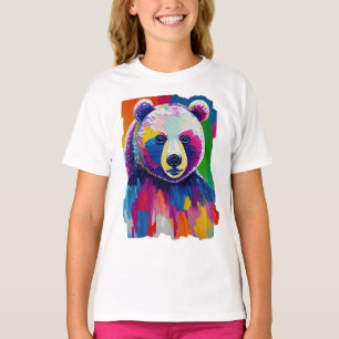 Colorful Bear Portrait T-Shirt