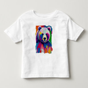 Colorful Bear Portrait Toddler T-shirt
