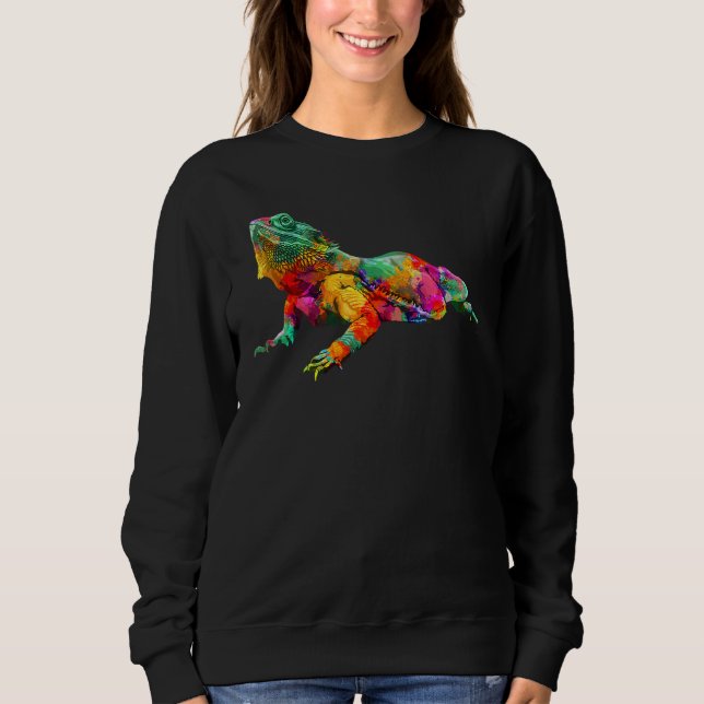 Colorful Bearded Dragon  Lizard Reptile  Costume Sweatshirt (Front)