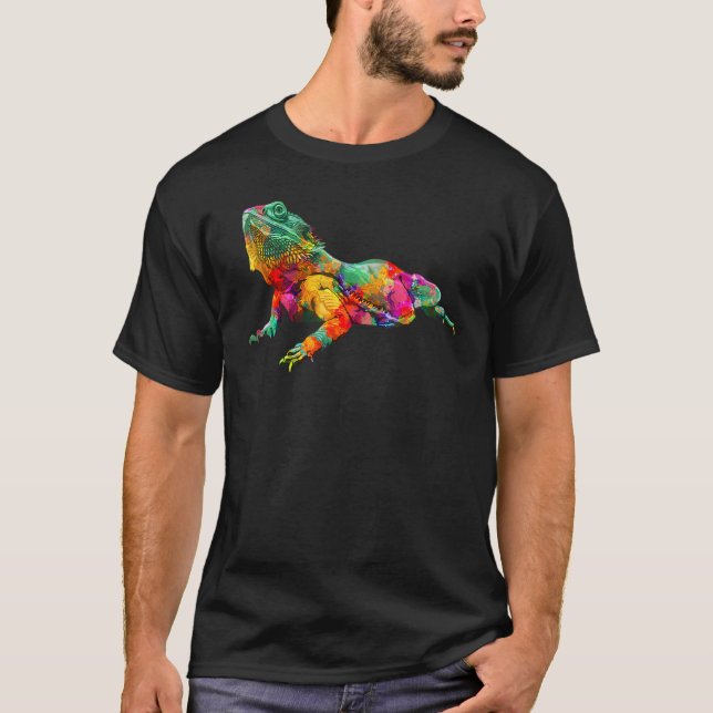 Colorful Bearded Dragon  Lizard Reptile  Costume T-Shirt (Front)