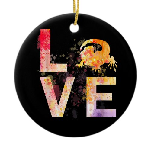 Colorful Bearded Dragon Mom Gifts Bearded Dragon  Ceramic Ornament