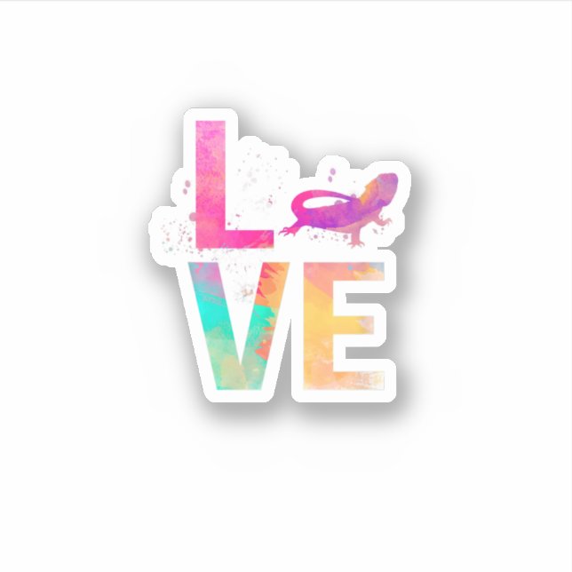 Colorful Bearded Dragon Mom Gifts Bearded Dragon  Sticker (Front)