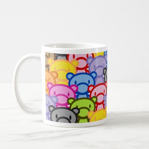 Colorful Bears Crowd Keep a distance  Coffee Mug