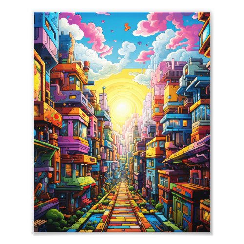 Colorful Beautiful City Photo Print