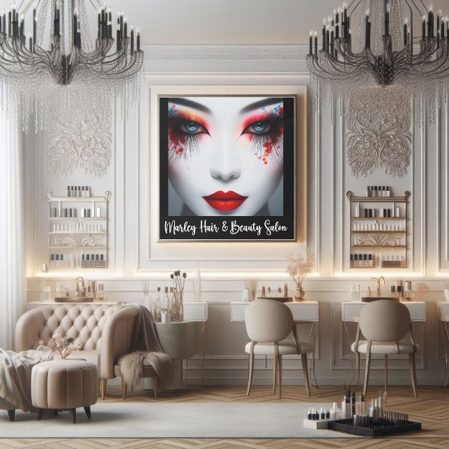 Colorful Beautiful Face Make-up Eyes Metal Print (Creator Uploaded)