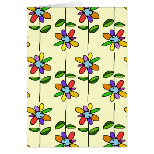 colorful & beautiful flowers pattern cards (Front)