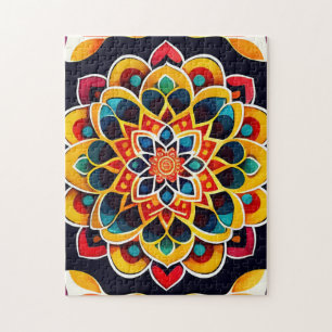 Colorful Beautiful Mandala Jigsaw Puzzle