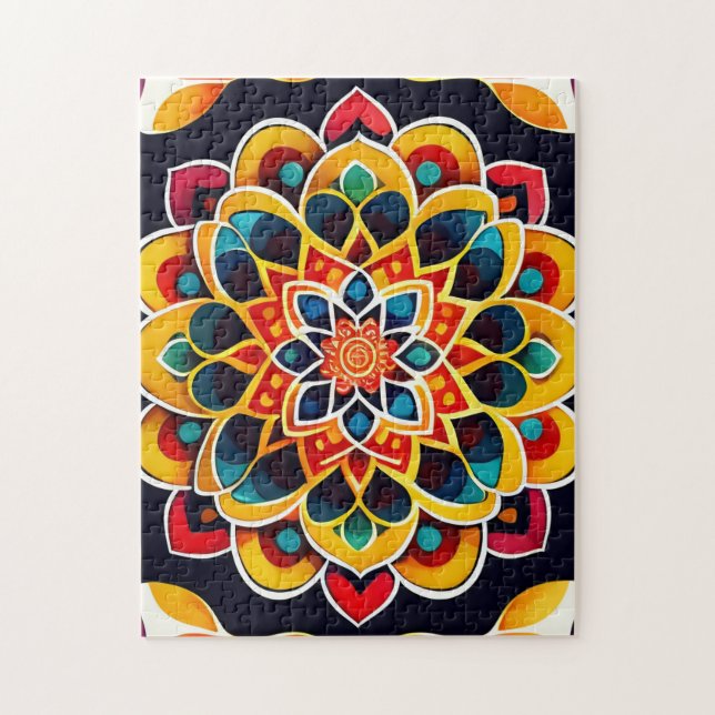 Colorful Beautiful Mandala Jigsaw Puzzle (Vertical)