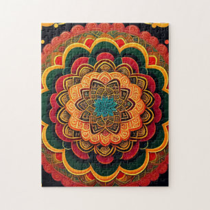 Colorful Beautiful Mandala Jigsaw Puzzle