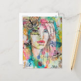 Purple Blue Flowers Postcard