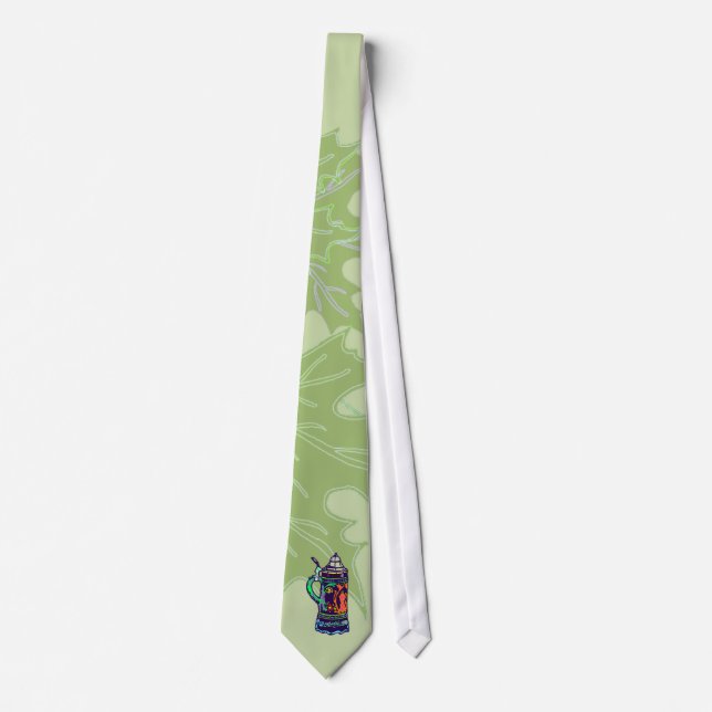 Colorful Beer Stein Oktoberfest Tie (Front)