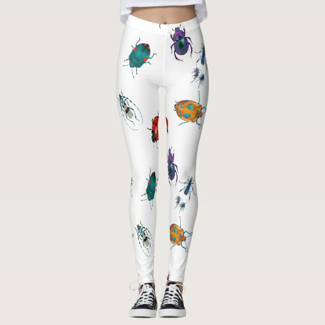Colorful beetles  leggings (Front)