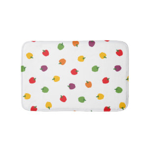 Colorful Bell Peppers Bath Mat