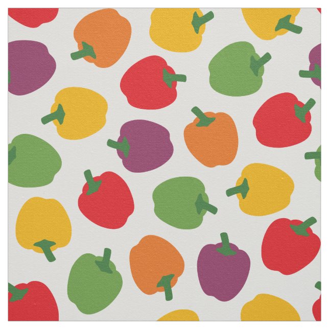 Colorful Bell Peppers Fabric (Swatch)