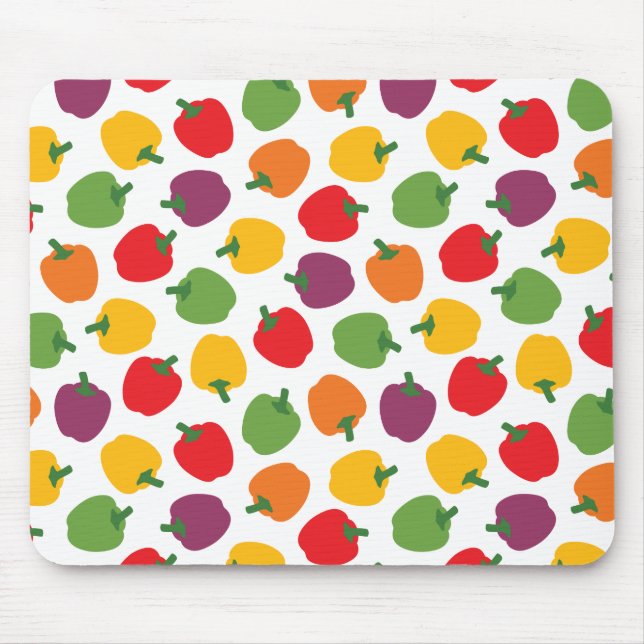 Colorful Bell Peppers Mouse Pad (Front)