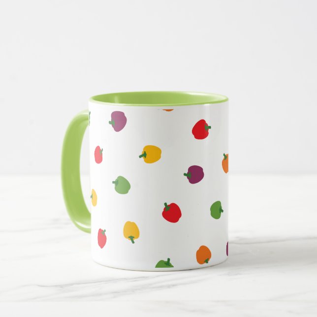 Colorful Bell Peppers Mug (Front Left)