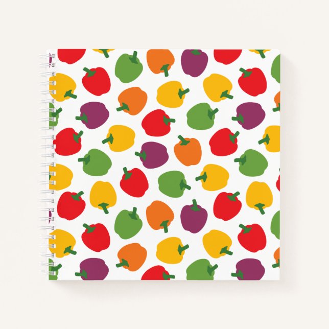 Colorful Bell Peppers Notebook (Front)