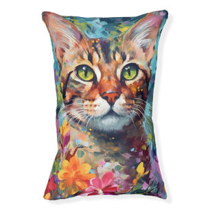 Colorful Bengal cat Pet Bed
