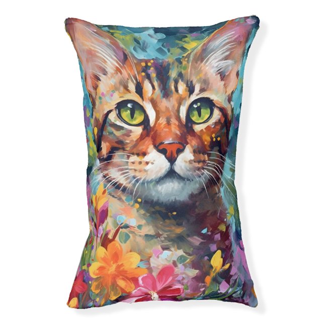 Colorful Bengal cat Pet Bed (Front Vertical)