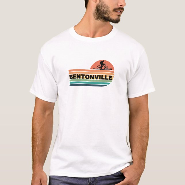 Colorful Bentonville MTB Mountain Bike T-Shirt (Front)