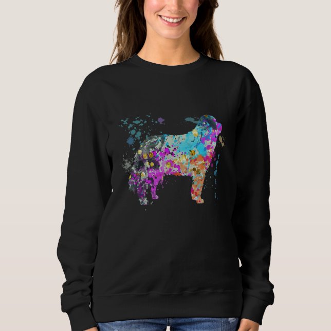 Colorful Bernese Mountain Dog   Bernese Mountain D Sweatshirt (Front)