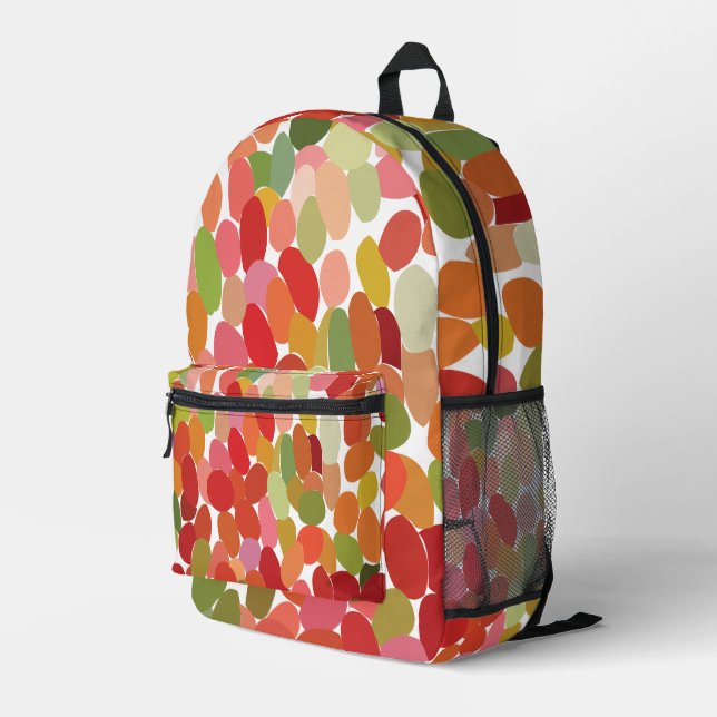 Colorful Berries Fruit  Printed Backpack (Back Corner Right)