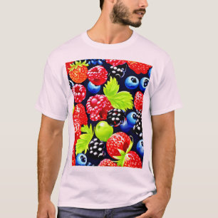 Colorful Berry Medley Design T-Shirt
