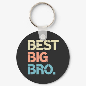 Colorful Best Big Bro Awesome Big Brother Keychain
