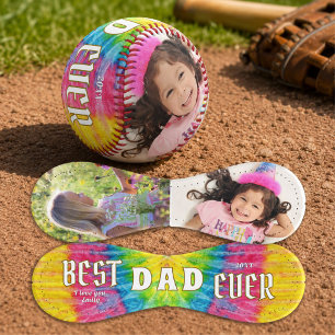 Colorful Best Dad 2 Photos Father`s Day  Baseball