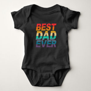 Colorful Best Dad Ever Father's Day Bodysuit