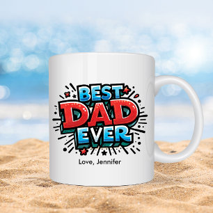 Colorful Best Dad Father's Day Personalized    Coffee Mug