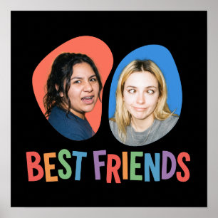 Colorful Best Friends Personalized Photo Template Poster