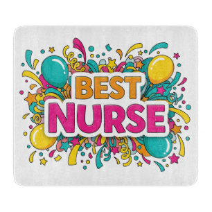 Colorful Best Nurse Cutting Board