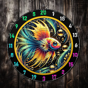 Colorful Betta Dartboard Game Center