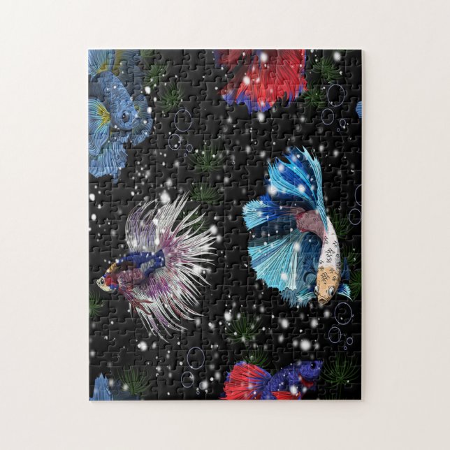 Colorful Betta Fish Jigsaw Puzzle (Vertical)