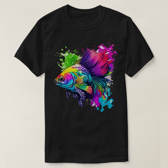 Colorful betta fish T-Shirt (Design Front)