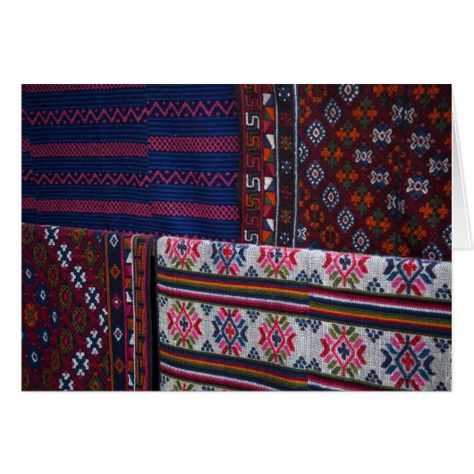 Colorful Bhutan Textiles Cards (Front Horizontal)