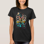 Colorful Bicycle Abstract Art T-Shirt